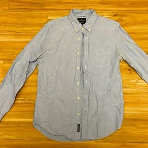 American Eagle Blue Casusal Button Down Shirt (Size: M)